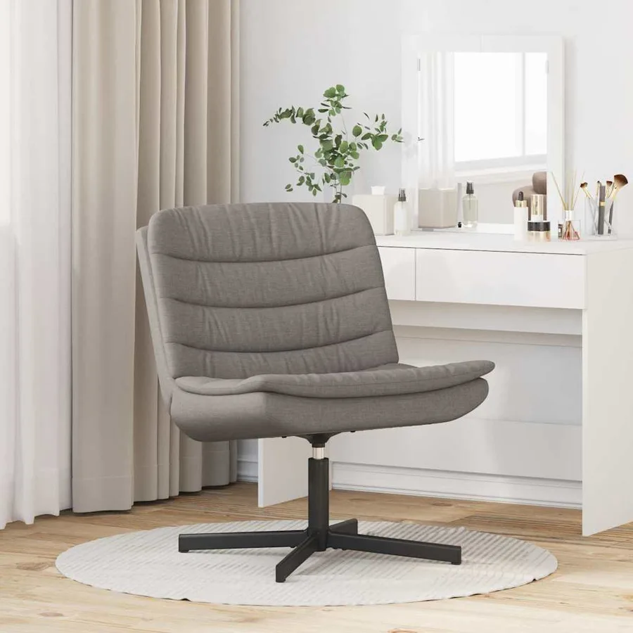 Chaise pivotante Taupe 63 x 75 x 76 cm tissu - 3