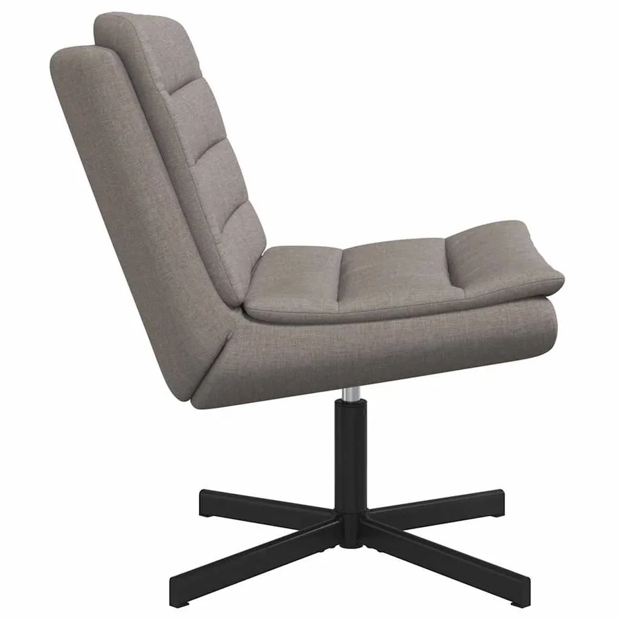Chaise pivotante Taupe 63 x 75 x 76 cm tissu - 5