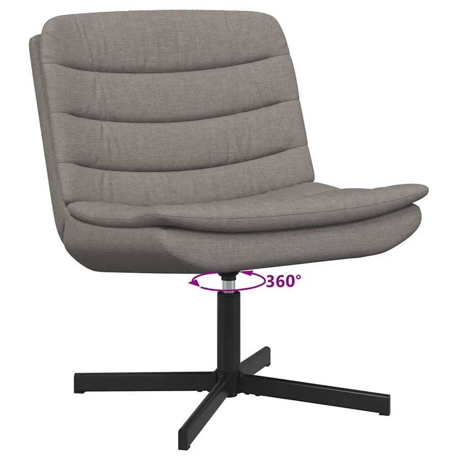 Chaise pivotante Taupe 63 x 75 x 76 cm tissu - 9