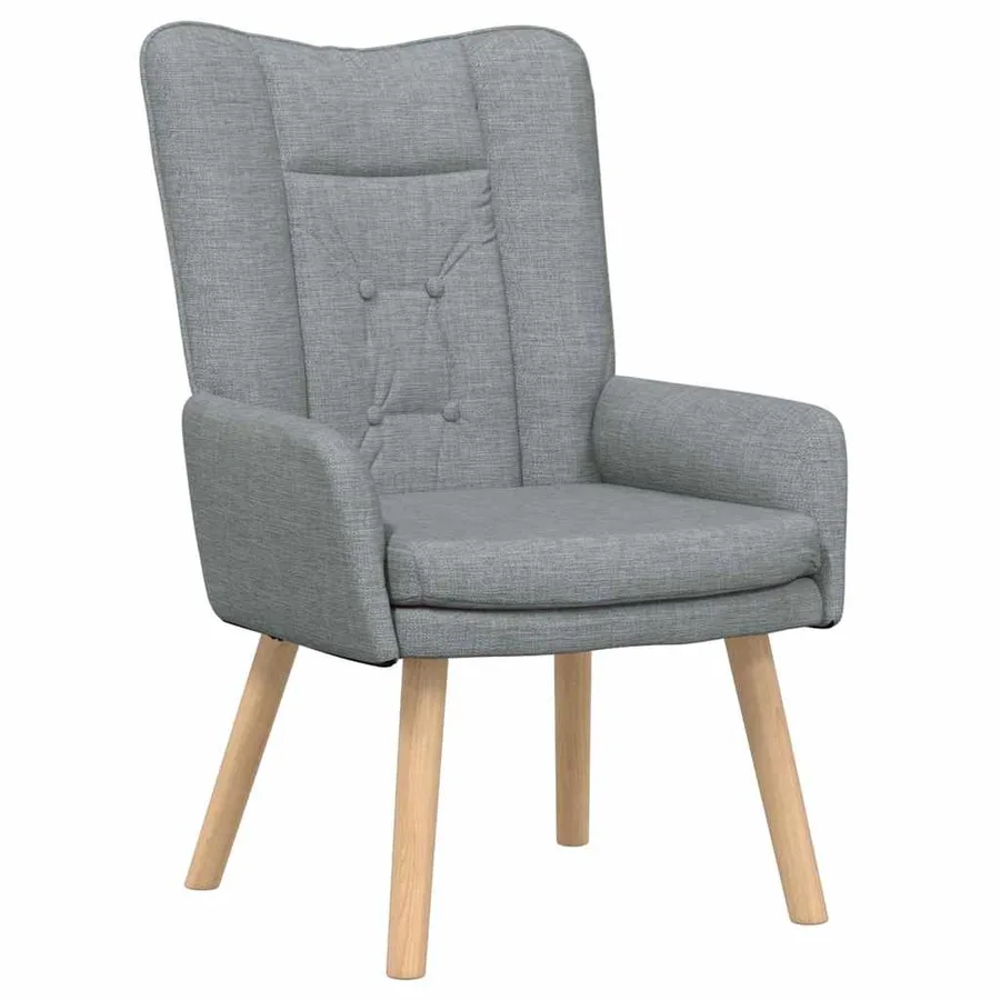 fauteuil Gris clair 63 x 67 x 94 cm Tissu et contreplaqué - 2