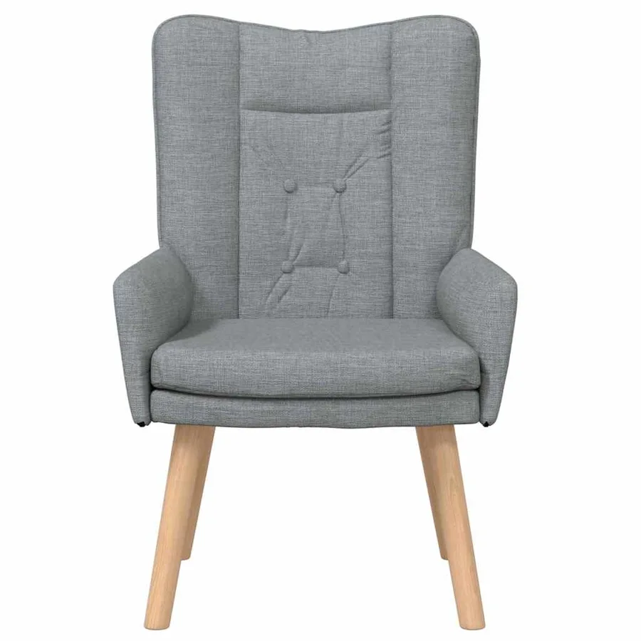 fauteuil Gris clair 63 x 67 x 94 cm Tissu et contreplaqué - 4