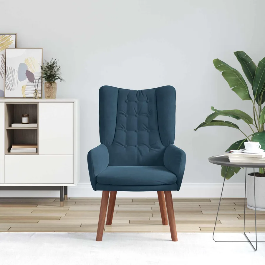 fauteuil Bleu 63 x 67 x 94 cm Velours - 3