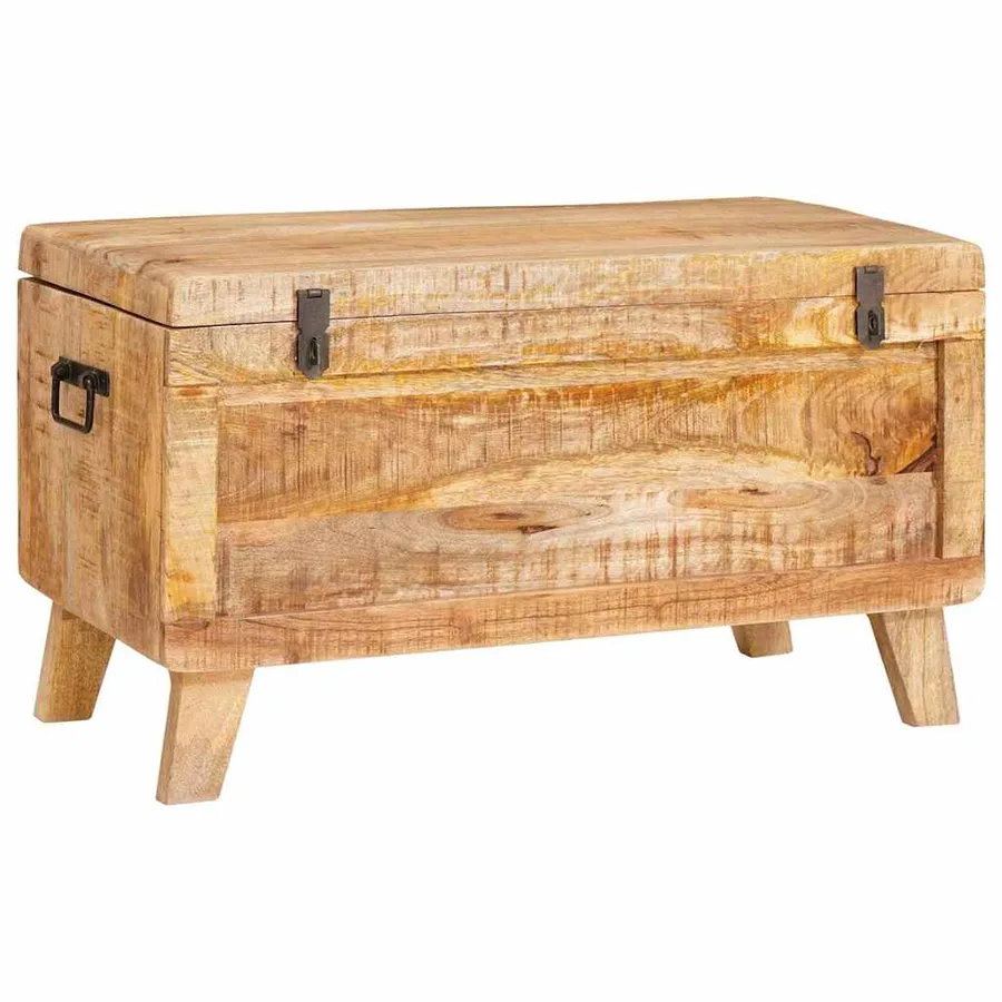 Boîte de rangement 70 x 35 x 40 cm bois de manguier massif - 3