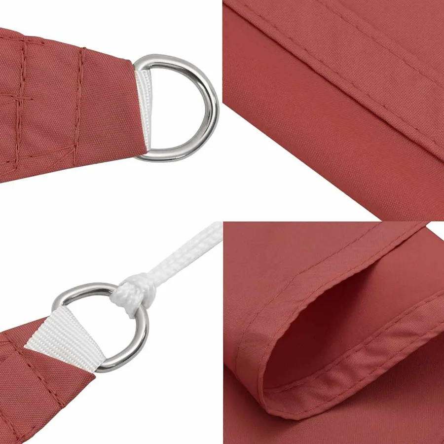Voile d'ombrage couleur terre cuite 2x2x2 m 100% polyester Oxford - 6