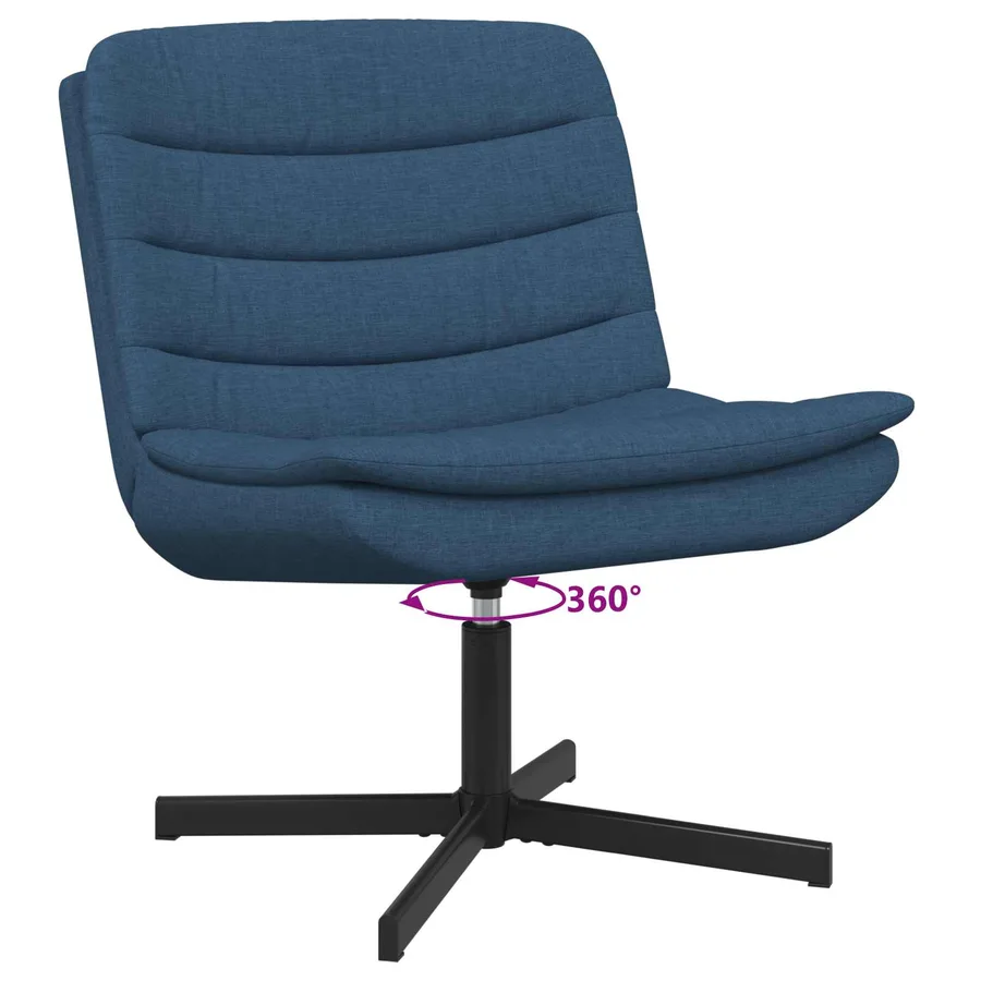 Chaise pivotante Bleu 63 x 75 x 76 cm tissu - 5