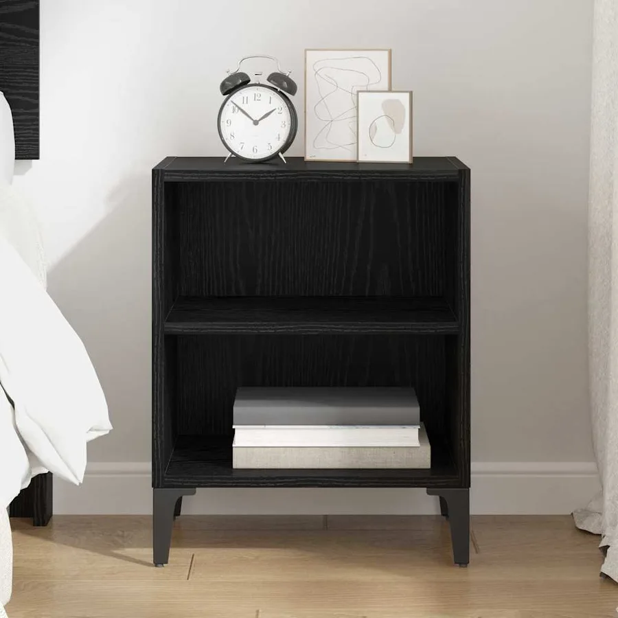 Cabinet de chevet Chêne noir 40 x 30 x 50 cm Bois d'ingénierie - 4