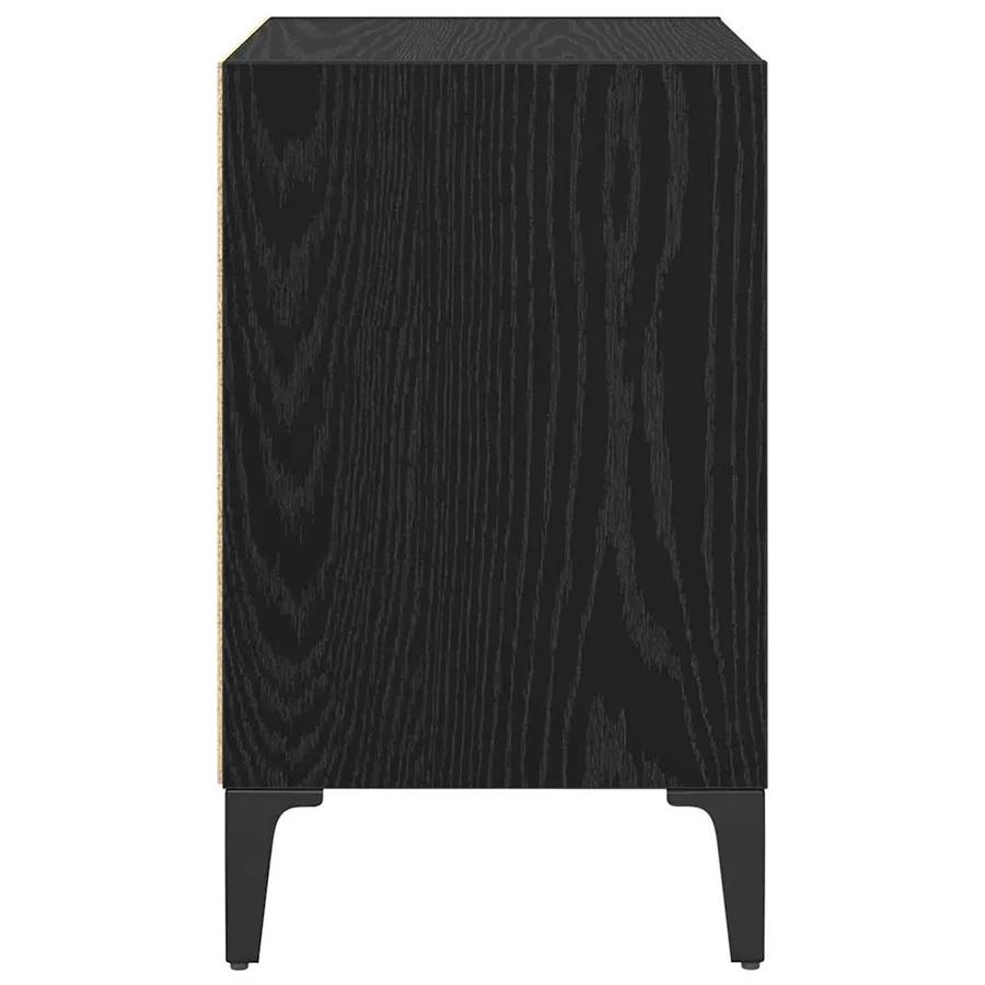 Cabinet de chevet Chêne noir 40 x 30 x 50 cm Bois d'ingénierie - 6