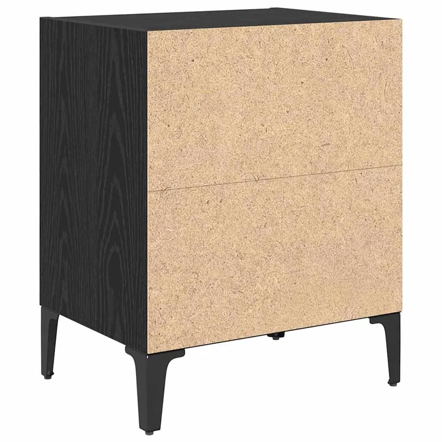 Cabinet de chevet Chêne noir 40 x 30 x 50 cm Bois d'ingénierie - 7