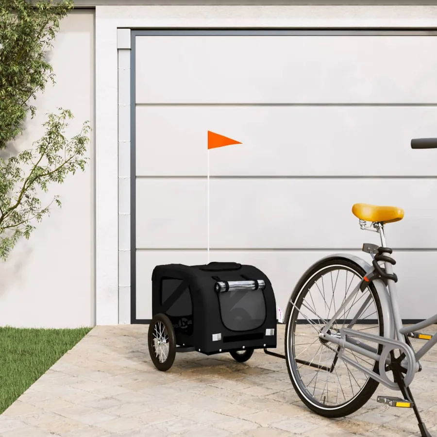 Remorque de vélo pour animaux de compagnie noir
