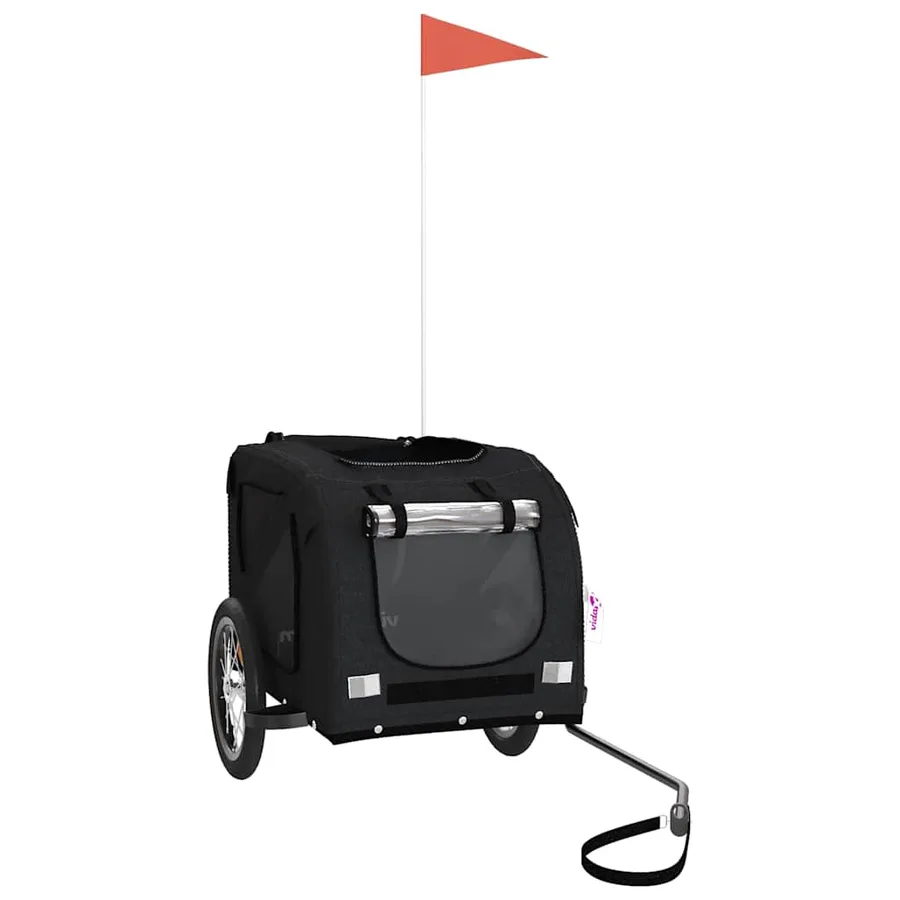 Remorque de vélo pour animaux de compagnie noir - 3