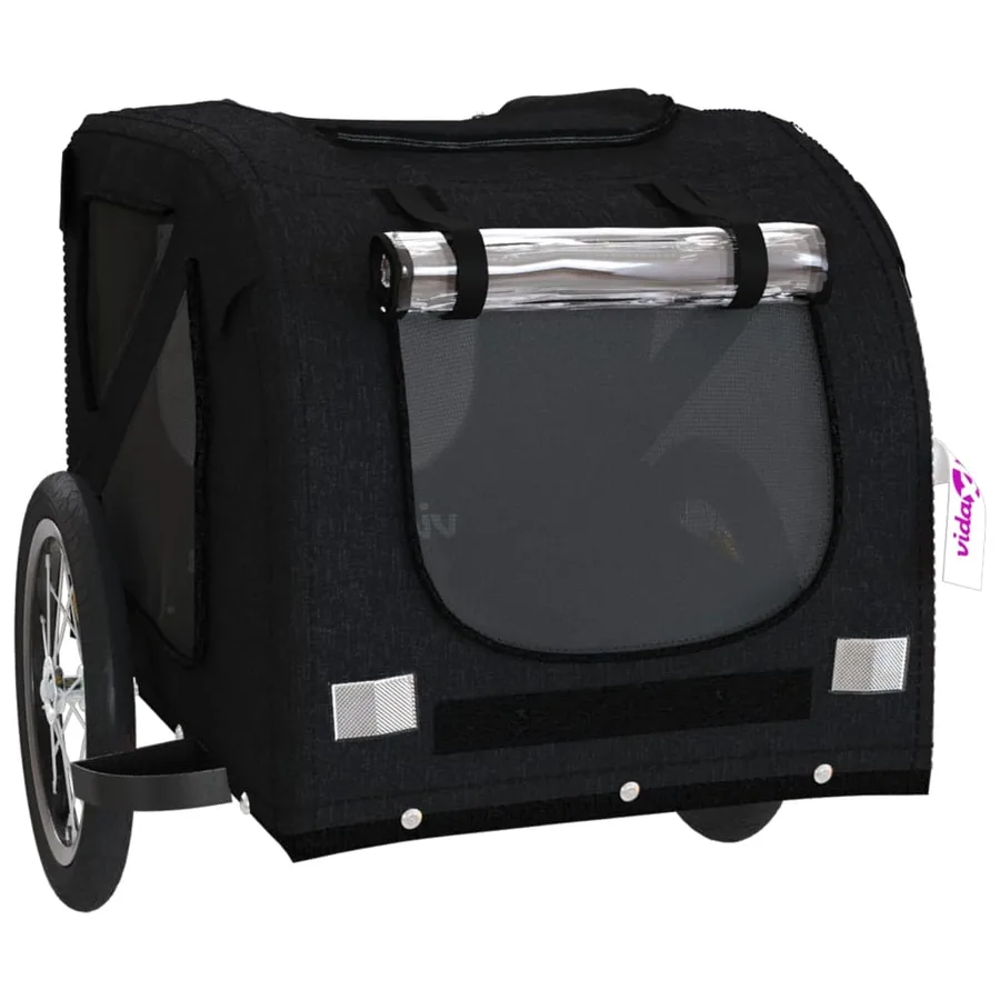 Remorque de vélo pour animaux de compagnie noir - 5