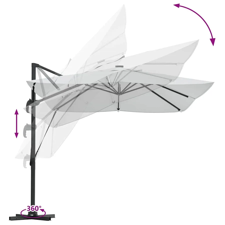 Parasol Sable 352 x 251 x 265 cm Polyester et Aluminium - 13