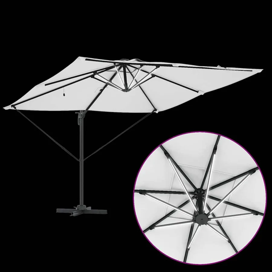 Parasol Sable 286 x 284 x 270 cm Aluminium et polyester - 11