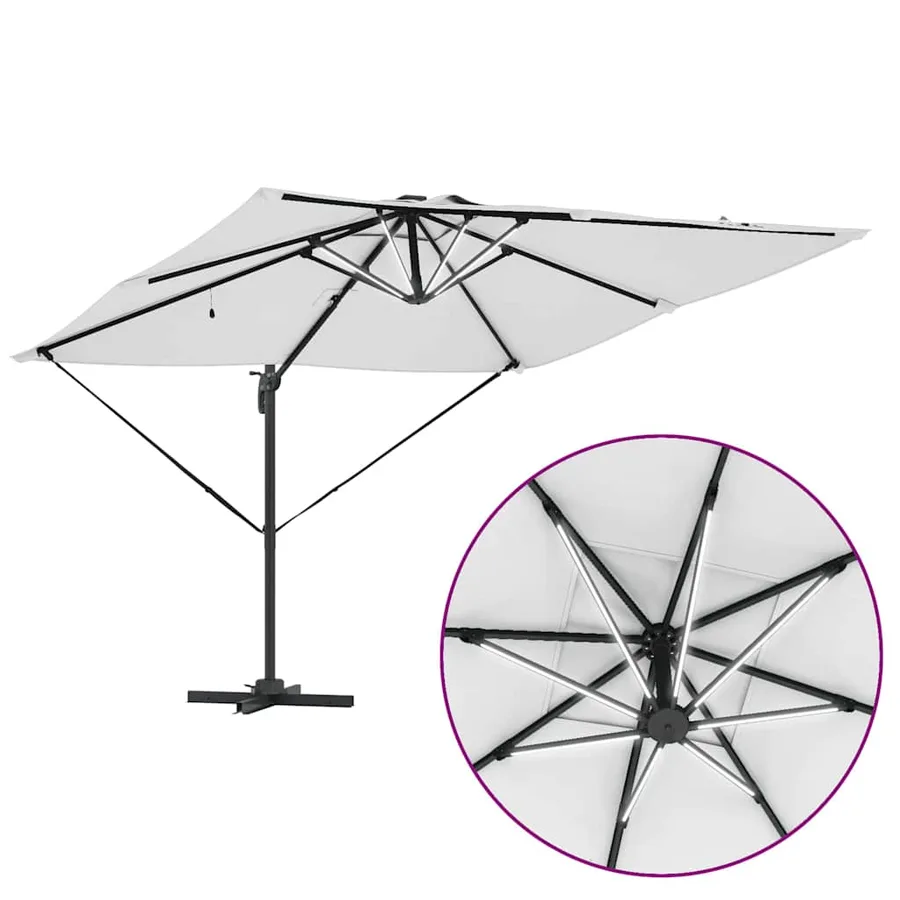 Parasol Sable 286 x 284 x 270 cm Aluminium et polyester - 12