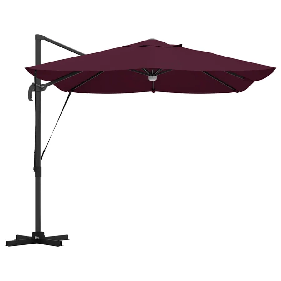 Parasol Bordeaux 351 x 250 x 253 cm Polyester et Aluminium - 7