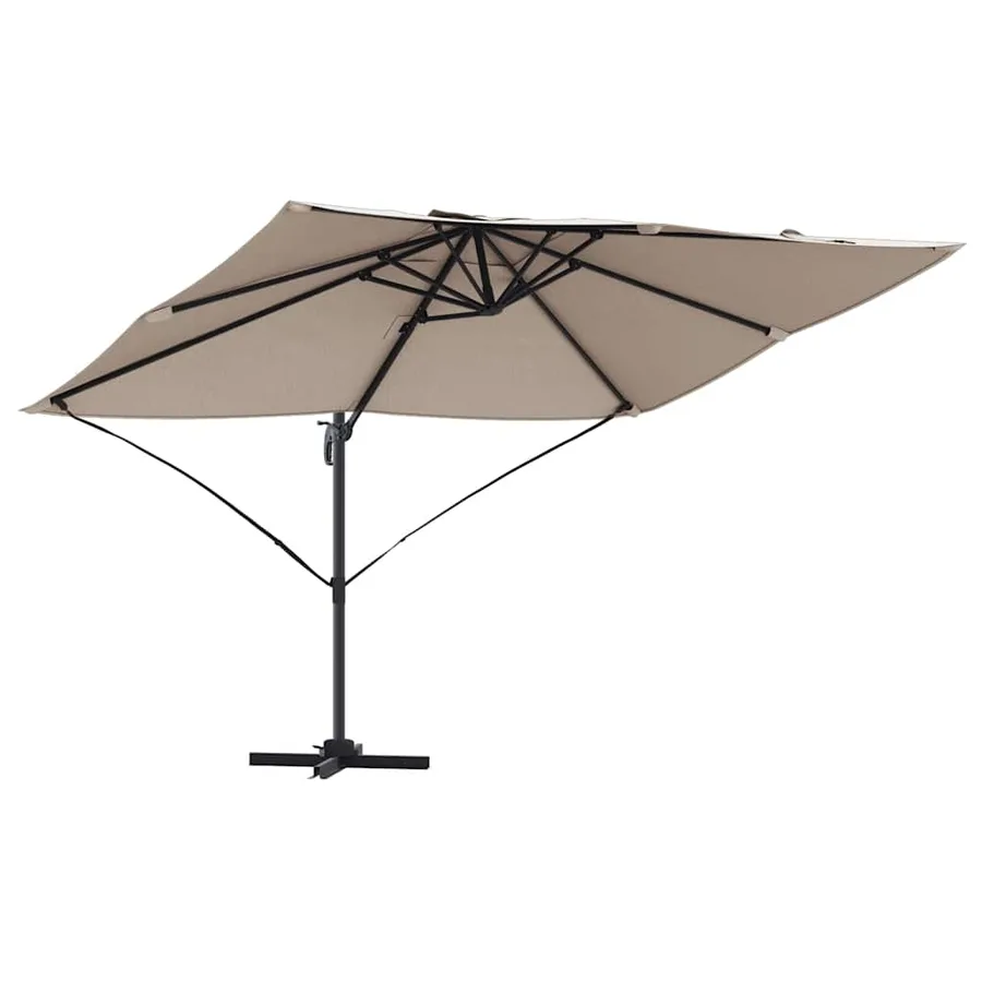 Parasol Taupe 351 x 250 x 260 cm Polyester et Aluminium - 2