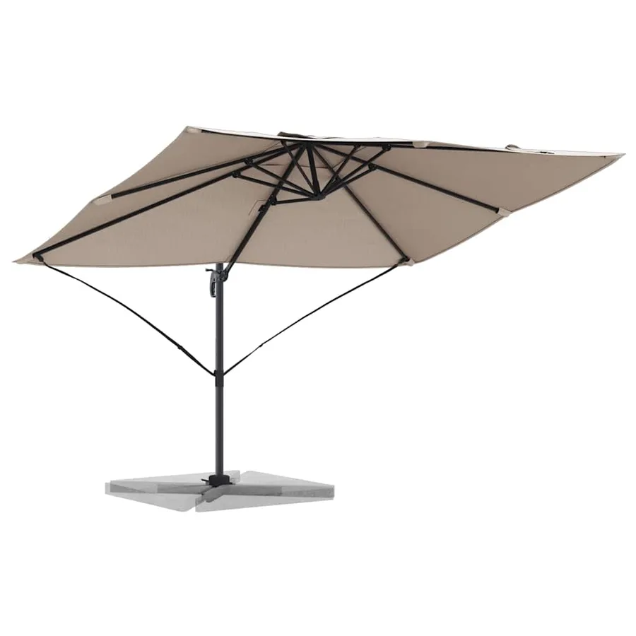 Parasol Taupe 351 x 250 x 260 cm Polyester et Aluminium - 3