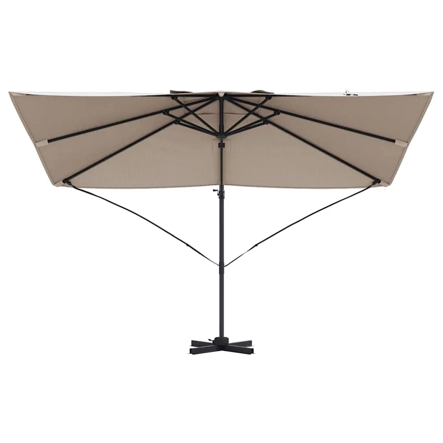 Parasol Taupe 351 x 250 x 260 cm Polyester et Aluminium - 5