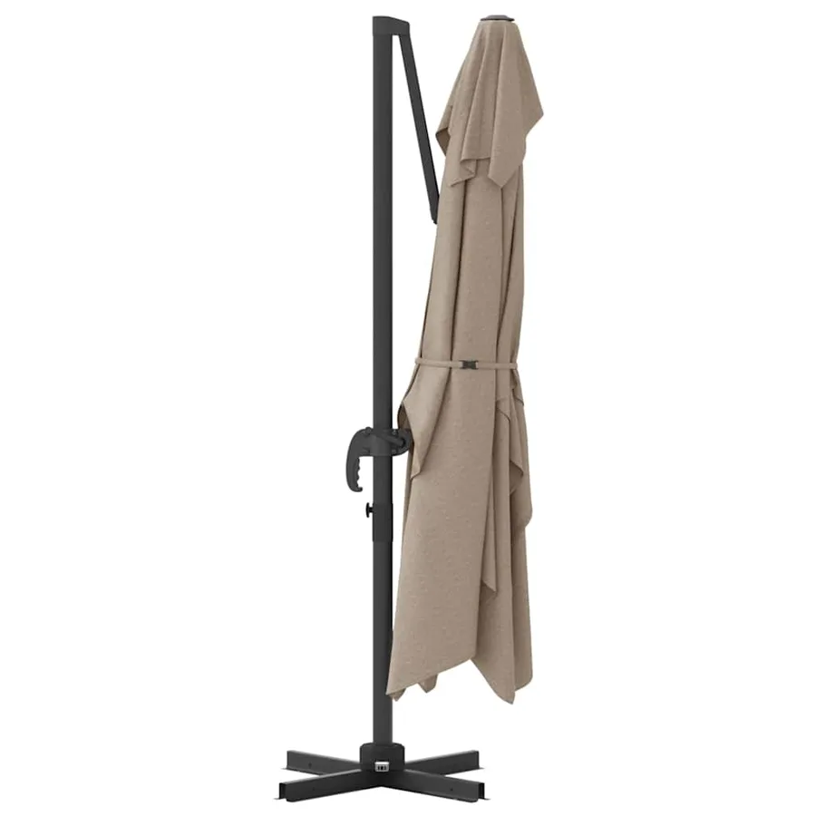 Parasol Taupe 351 x 250 x 260 cm Polyester et Aluminium - 7