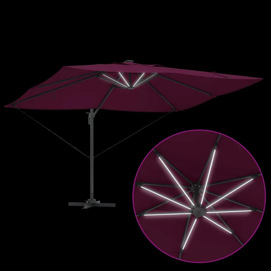 Parasol Bordeaux 352 x 251 x 265 cm Polyester et Aluminium - 11