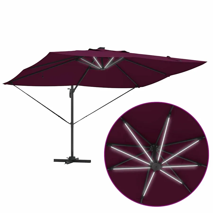 Parasol Bordeaux 352 x 251 x 265 cm Polyester et Aluminium - 12
