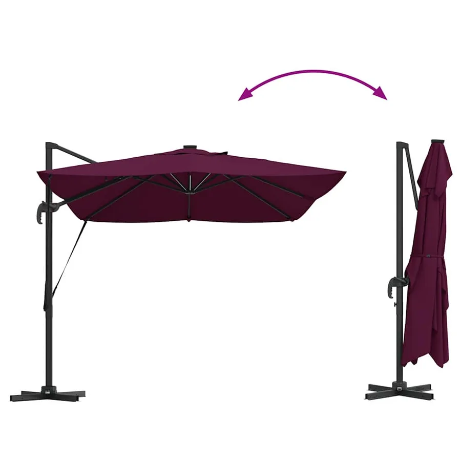 Parasol Bordeaux 352 x 251 x 265 cm Polyester et Aluminium - 14