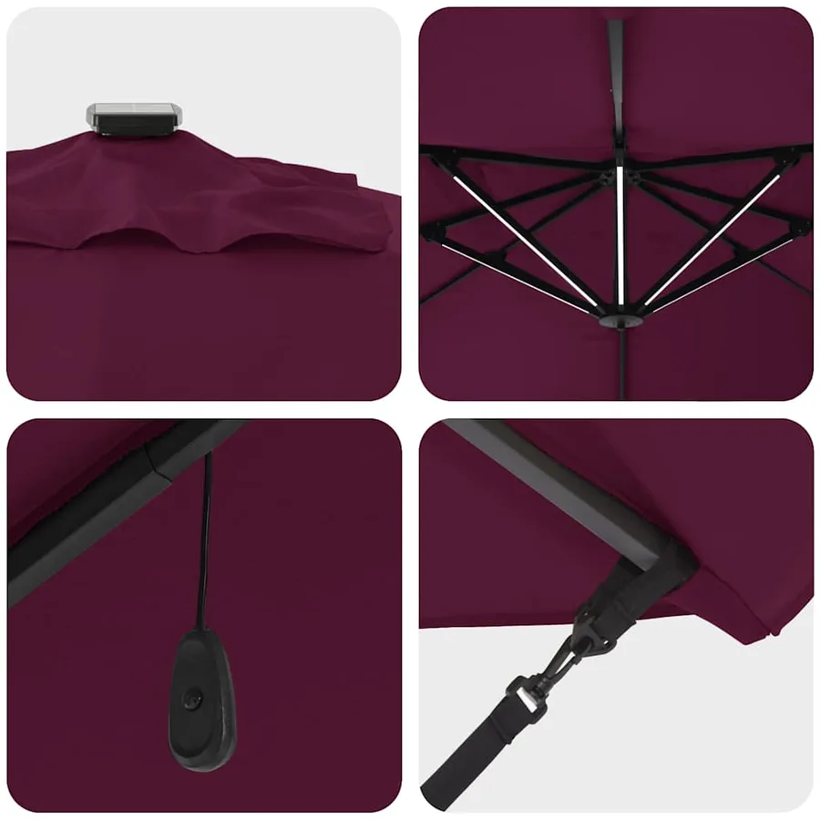 Parasol Bordeaux 352 x 251 x 265 cm Polyester et Aluminium - 9