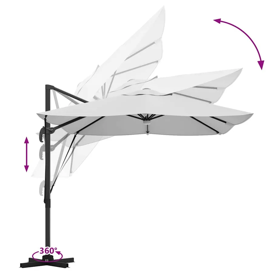 Parasol Sable 351 x 250 x 253 cm Polyester et Aluminium - 13