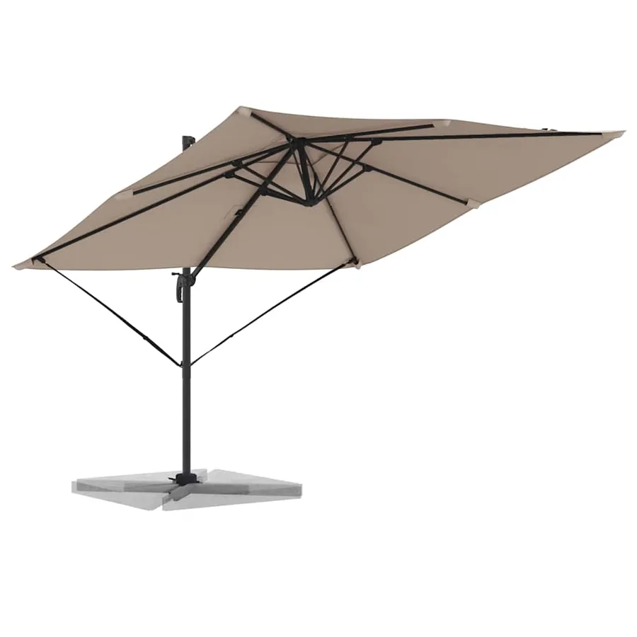 Parasol Roma Taupe 286 x 284 x 265 cm Aluminium et polyester - 3