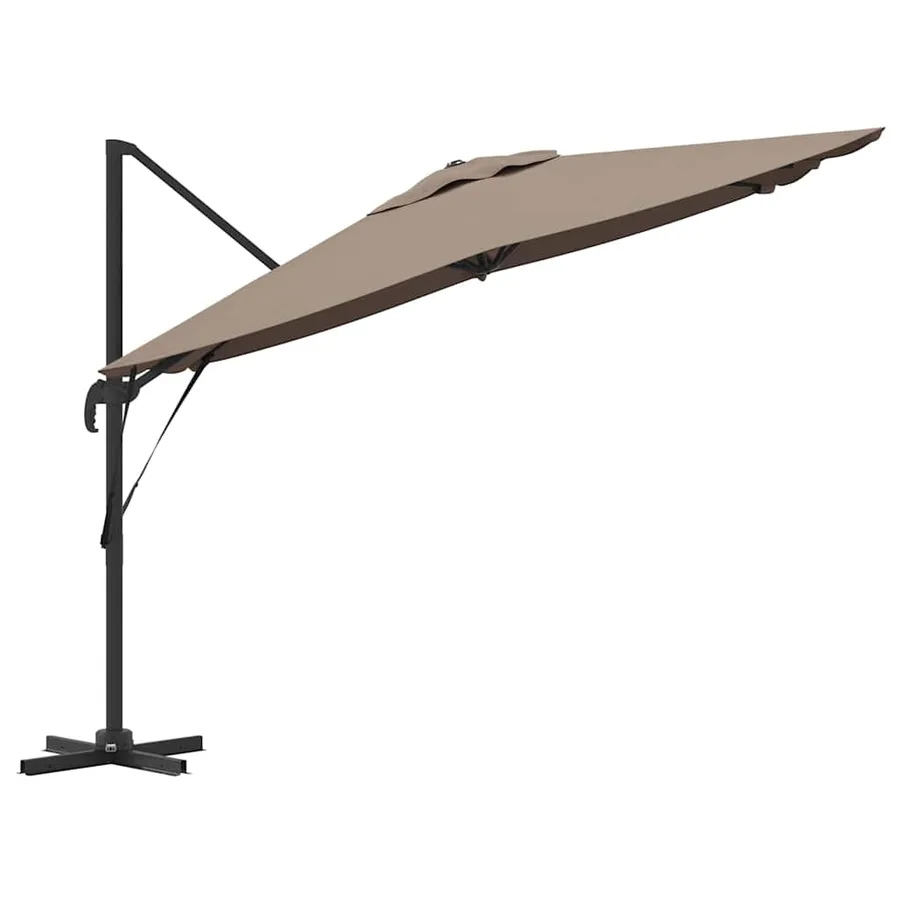 Parasol Roma Taupe 286 x 284 x 265 cm Aluminium et polyester - 6