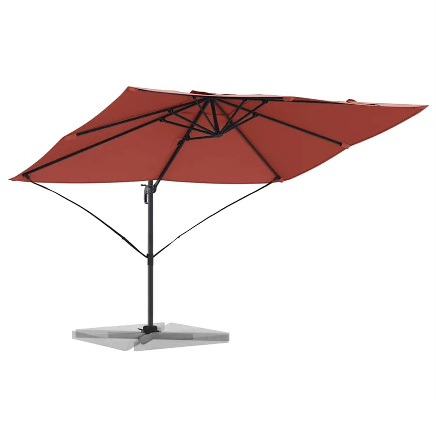 Parasol Terre cuite 351 x 250 x 260 cm Polyester et Aluminium - 3