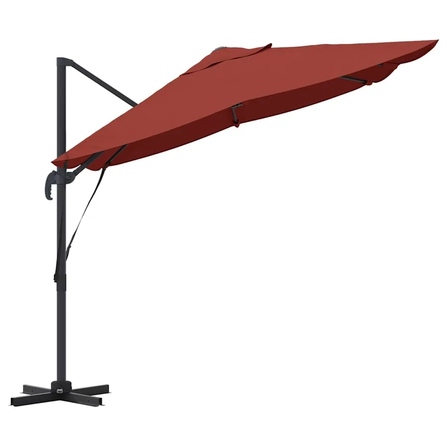 Parasol Terre cuite 351 x 250 x 260 cm Polyester et Aluminium - 6