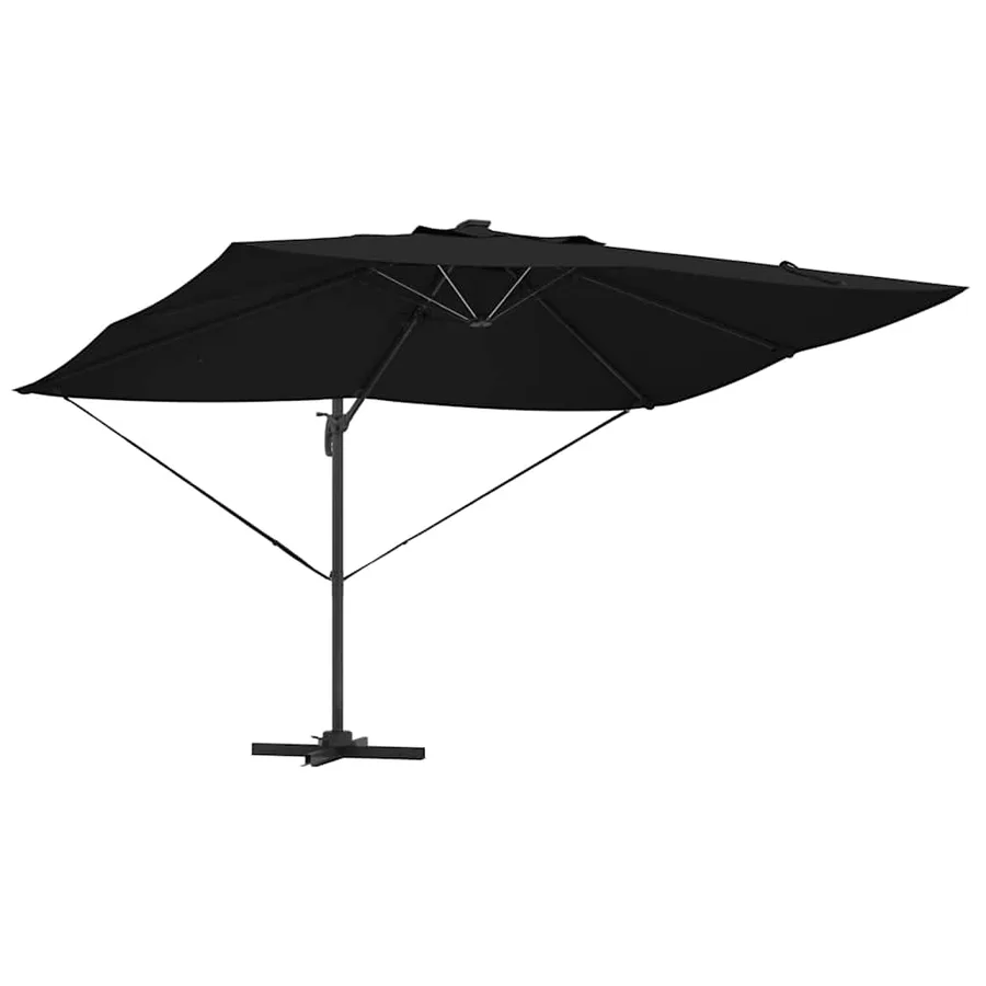 Parasol Noir 352 x 251 x 265 cm Polyester et Aluminium - 5