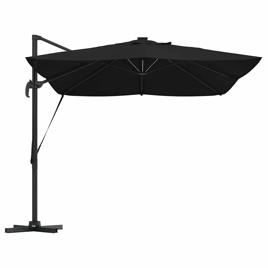 Parasol Noir 352 x 251 x 265 cm Polyester et Aluminium - 7