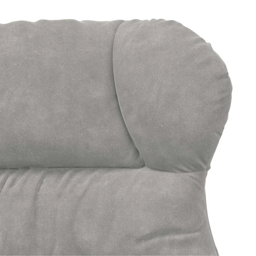 fauteuil Gris clair 69 x 74 x 93 cm Velours - 7