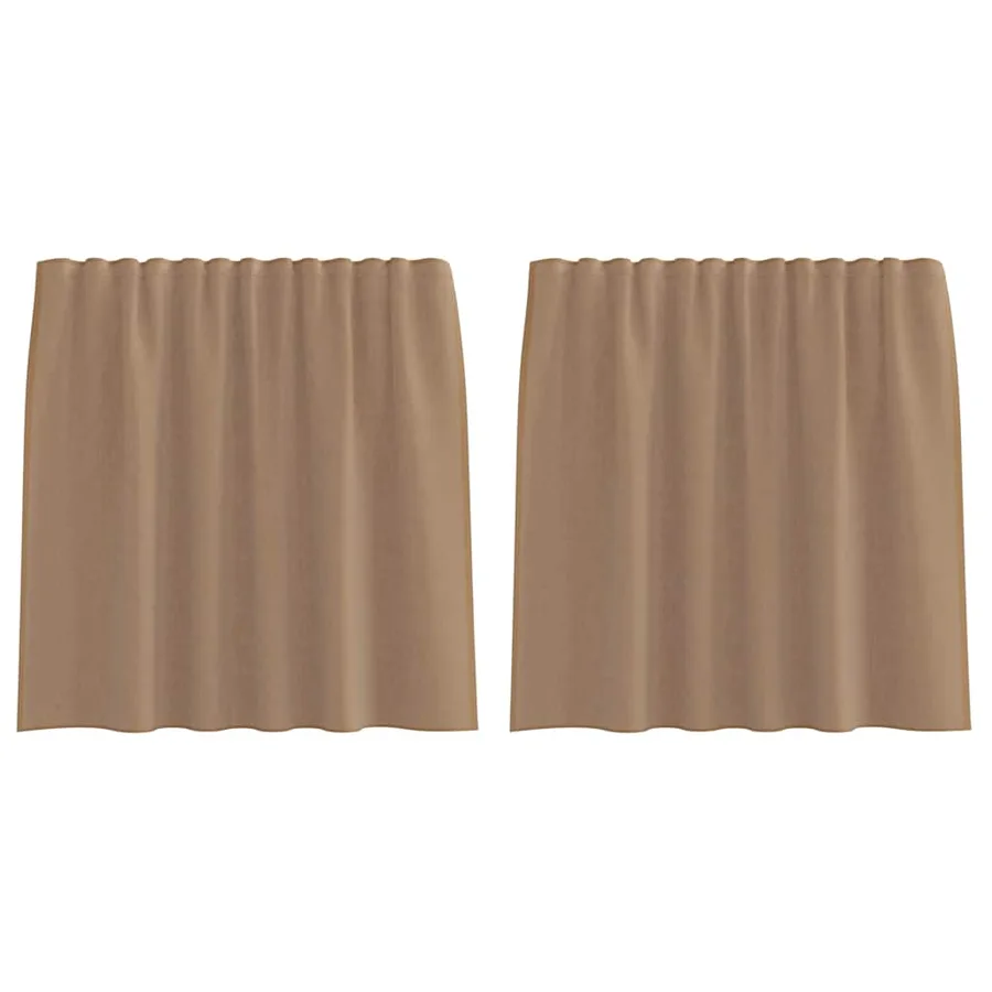 Rideaux en voile à œillets 2 pcs marron clair - 2