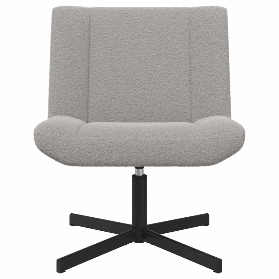 Chaise pivotante Gris clair 63 x 75 x 76 cm Peau de mouton - 3