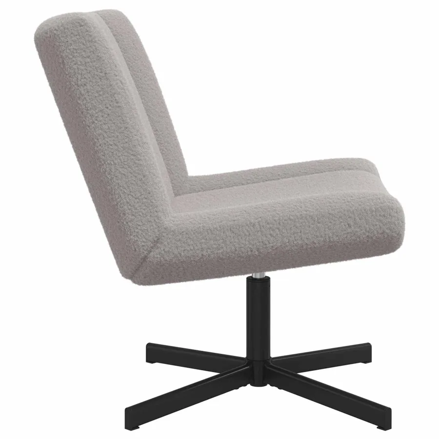 Chaise pivotante Gris clair 63 x 75 x 76 cm Peau de mouton - 4