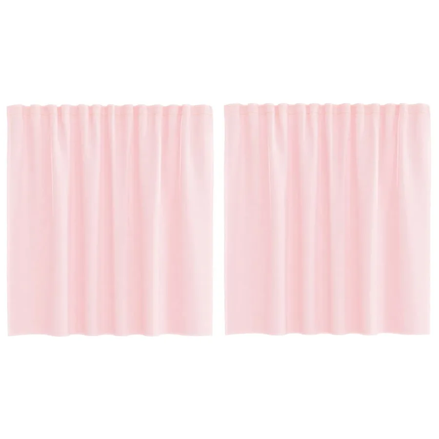 Rideaux en voile avec passe-tringles 2 pcs rose clair - 2