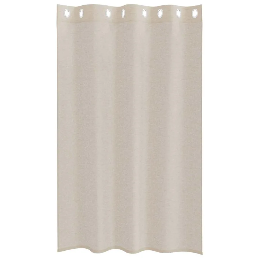 Rideau en Voile 2 pcs Couleur sable 175 x 140 cm Polyester - 4