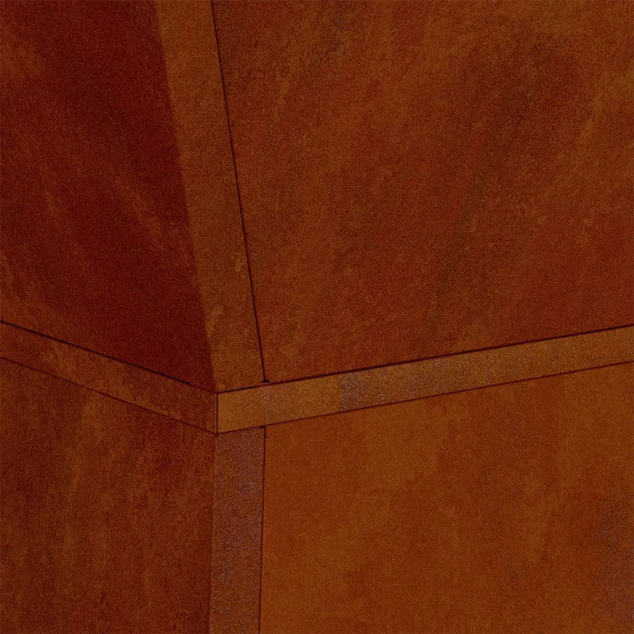 Jardinière à pilier 2 pc Rouillé 35 x 35 x 73 cm - 8