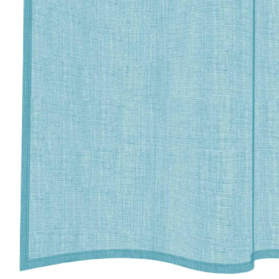 Rideaux en voile avec passe-tringles 2 pcs turquoise - 5