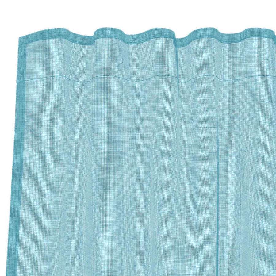 Rideaux en voile avec passe-tringles 2 pcs turquoise - 6