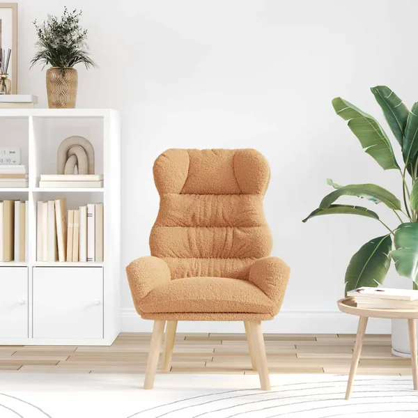 fauteuil Beige 69 x 74 x 93 cm Tissu Sherpa