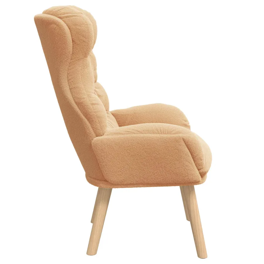 fauteuil Beige 69 x 74 x 93 cm Tissu Sherpa - 4