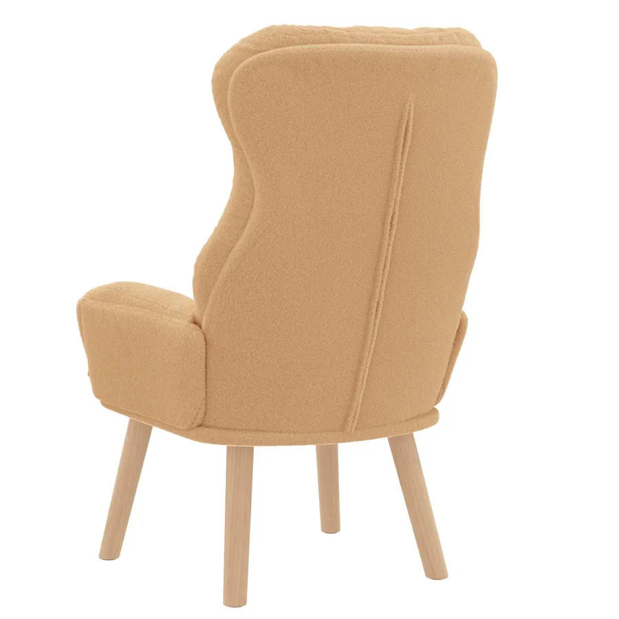 fauteuil Beige 69 x 74 x 93 cm Tissu Sherpa - 5