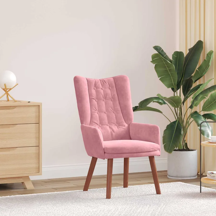fauteuil Rose 63 x 67 x 94 cm Velours