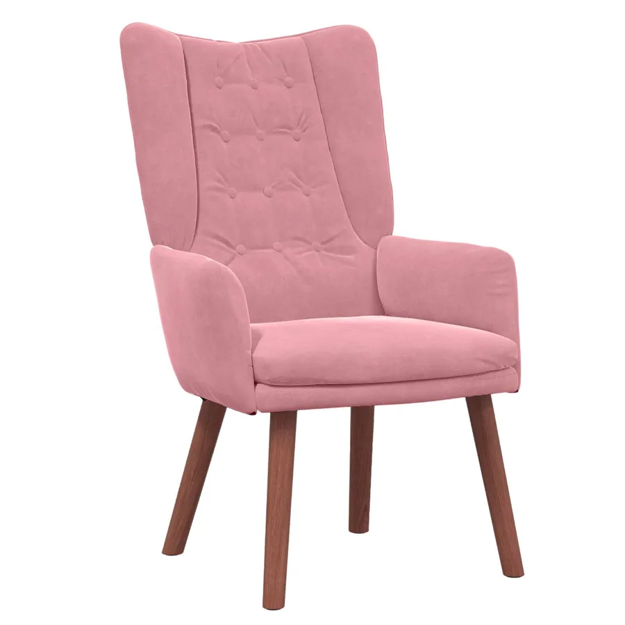 fauteuil Rose 63 x 67 x 94 cm Velours - 2