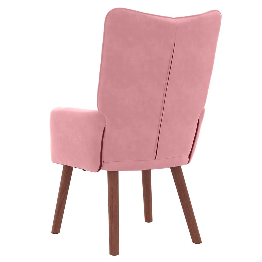 fauteuil Rose 63 x 67 x 94 cm Velours - 6