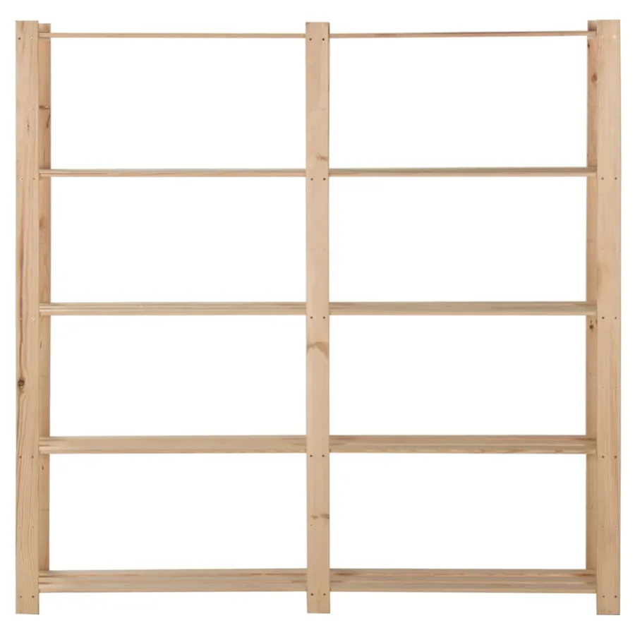 Étagère de stockage 5 niveaux 170x28,5x170cm Bois de pin massif - 2